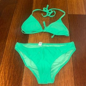 BOTTOMS - Aerie Bright Green String Bikini